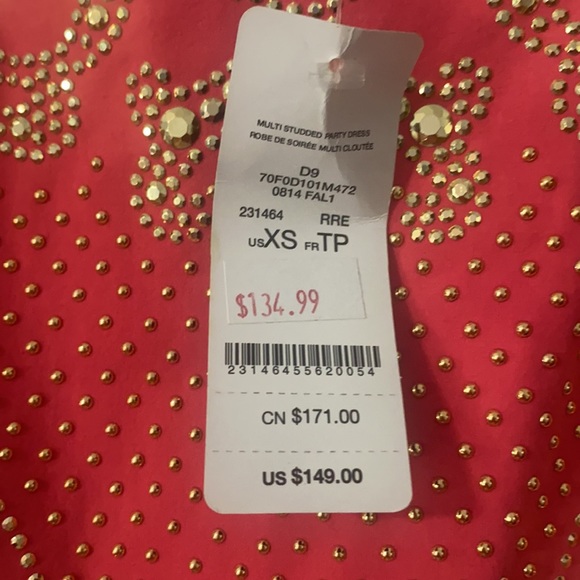 Bebe pink dress with gold beading - Picture 6 of 6